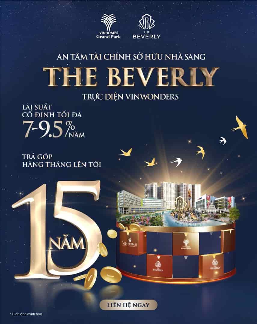 Trả góp chỉ 15 triệu/tháng sở hữu căn hộ The Beverly đậm chất Luxury Sky Living đỉnh nhất tại khu đô thị