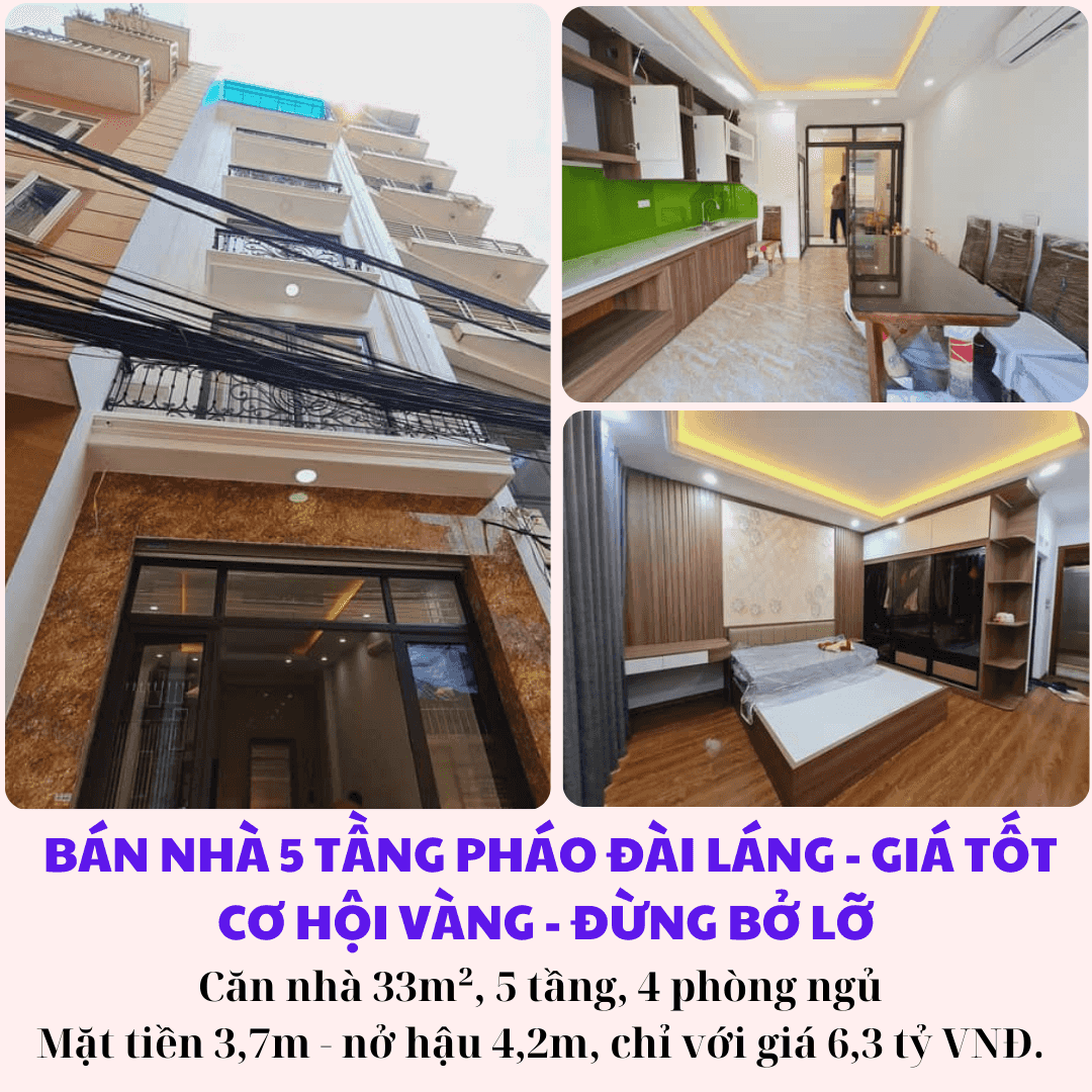 Bán nhà phố pháo Đài Láng 35m2, 6 tỷ, vị trí đắc địa