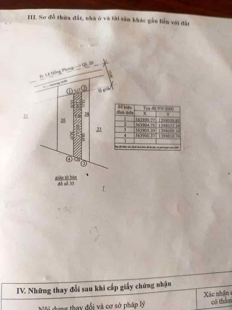 Bán đất tặng nhà mặt tiền Lê Hồng Phong, Liên Nghĩa Đức Trọng