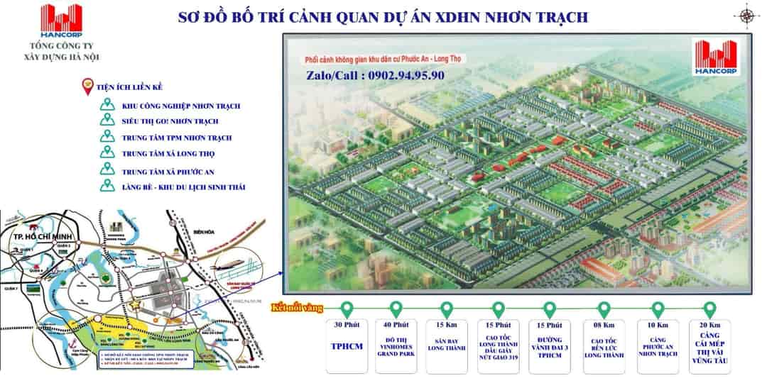 Cắt lỗ sâu bán gấp nền đất dự án XDHN Nhơn Trạch Đồng Nai 149m2 full thổ