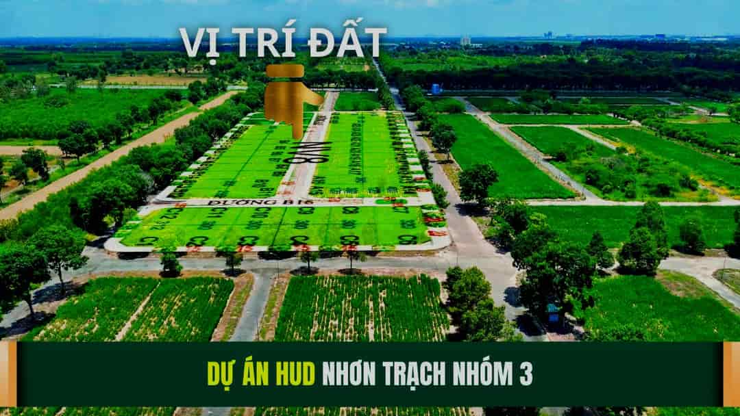 Cần bán nhanh nền nhà vườn 300m2 dự án Hud Nhơn Trạch liền kề cảng Phước An