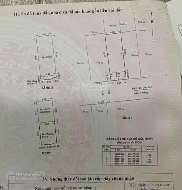 Nhà hẻm ô tô Bùi Đình Tuý, phường 24, Bình Thạnh, 1 trệt 2 lầu, SHR, 4x12m, giá tốt 8.3 tỷ