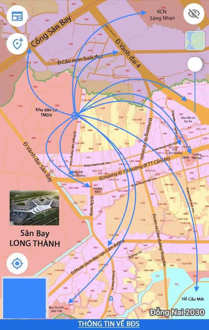Chính chủ bán đất 2 mặt tiền đường lớn 6.967m2 gần cổng sân bay Long Thành và nhiều tiện ích khác