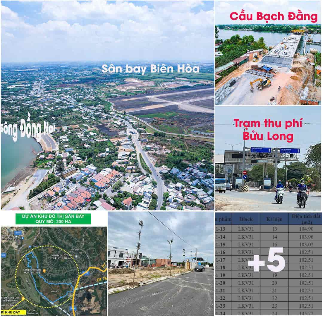 Bán đất sổ hồng chỉ 450 triệu gần Trạm Thu Phí Bửu Long