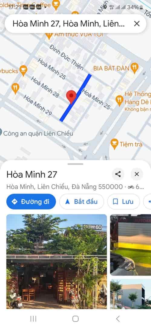 Bán đất lô góc 2MT đường Hòa Minh 27 và Hòa Minh 28