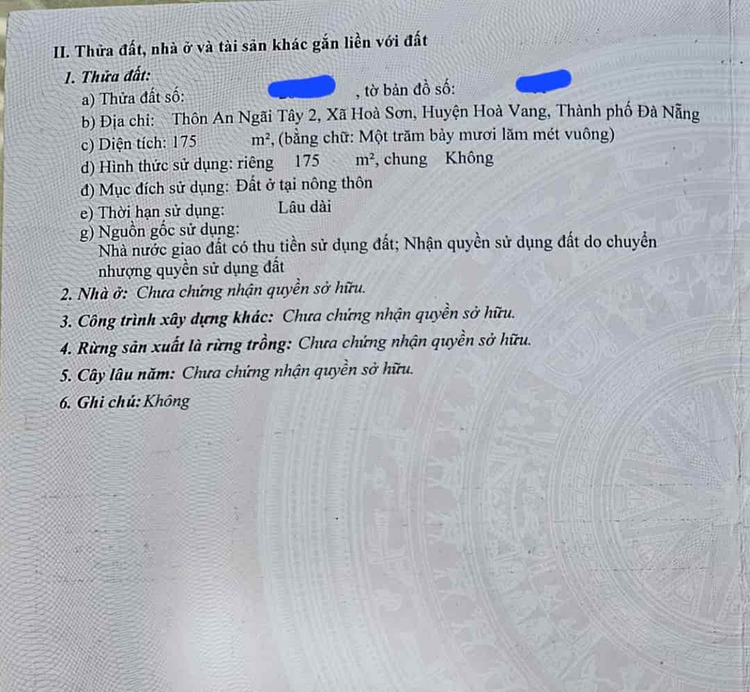 Cần bán đất mặt tiền đường ĐT601 Hòa Sơn, sát nhà hàng Hương Sen