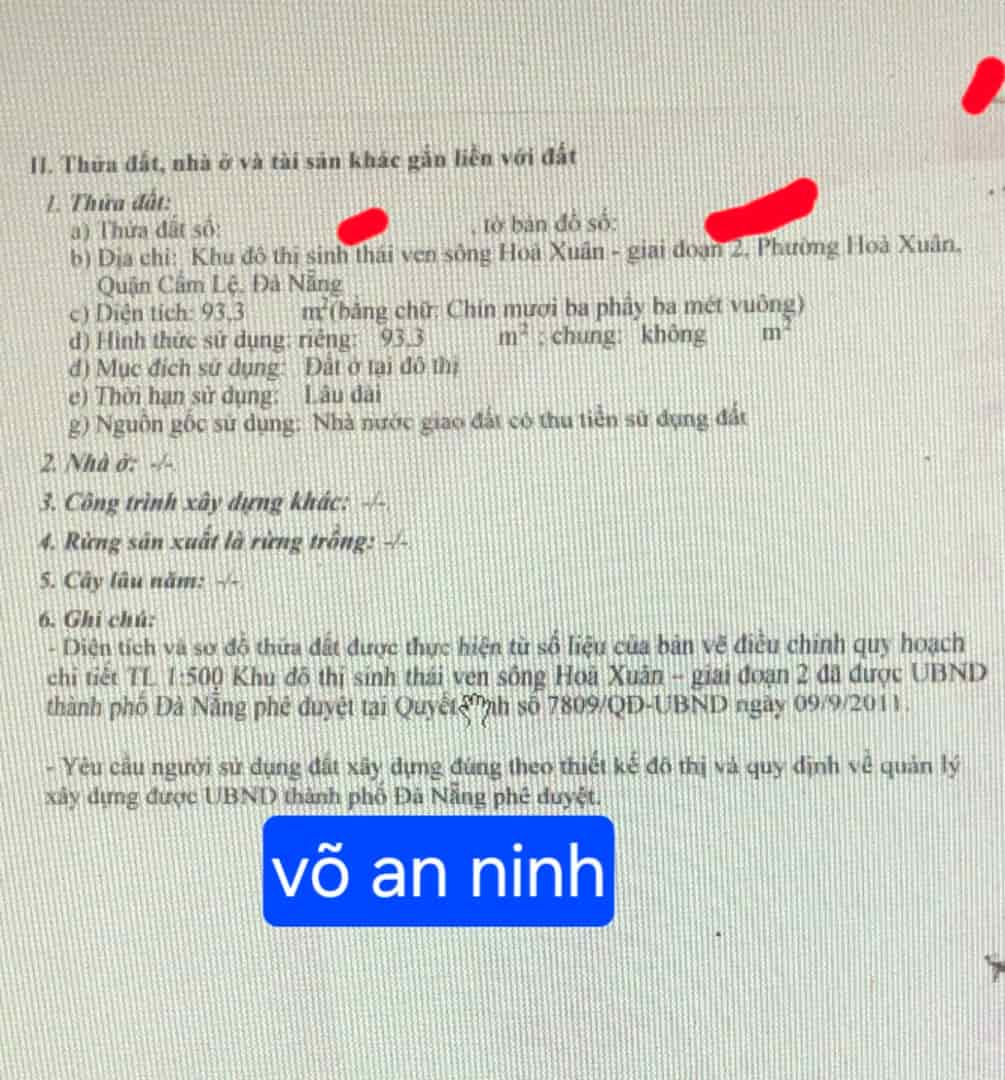 Cần bán đất đường 10.5m Võ An Ninh, Hoà Xuân, giá đầu tư