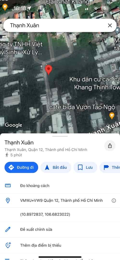 Cần bán đất phường Thạnh Xuân quận 12, đất khu dân cư thuận tiện gia thông