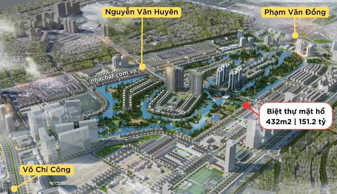 Biệt thự mặt hồ K6 Ciputra, view trọn công viên 31ha, dt 432m2, 151.3 tỷ