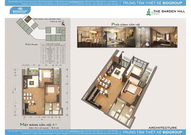 Bán căn hộ 2n2vs 79m2 Tòa The Garden Hills Trần Bình giá đẹp