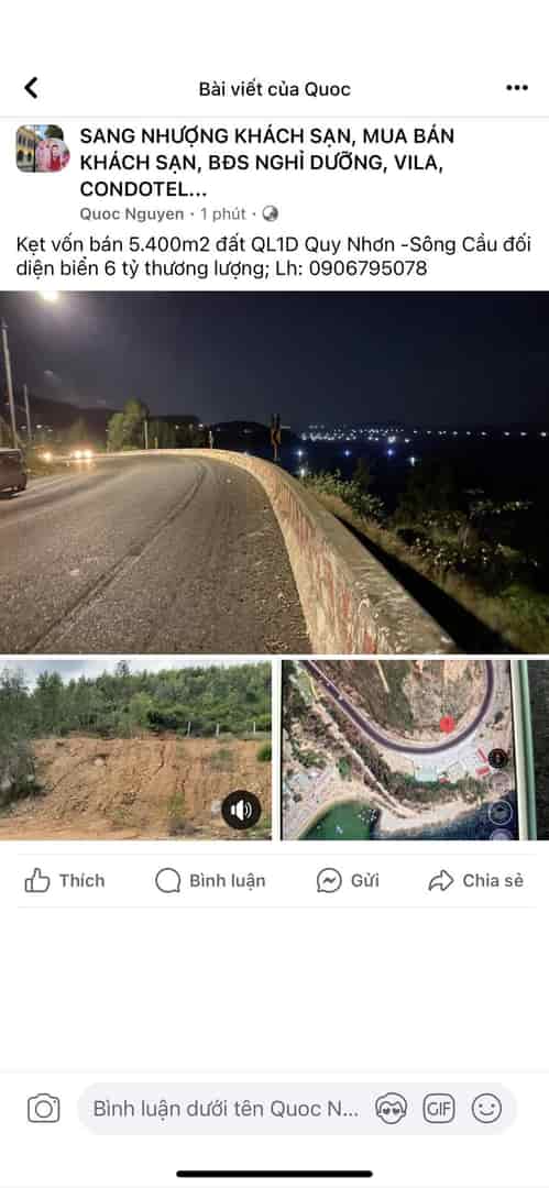 Chính chủ cần bán lô đất đep tại Xã Xuân Hải Thị xã Sông Cầu Phú Yên