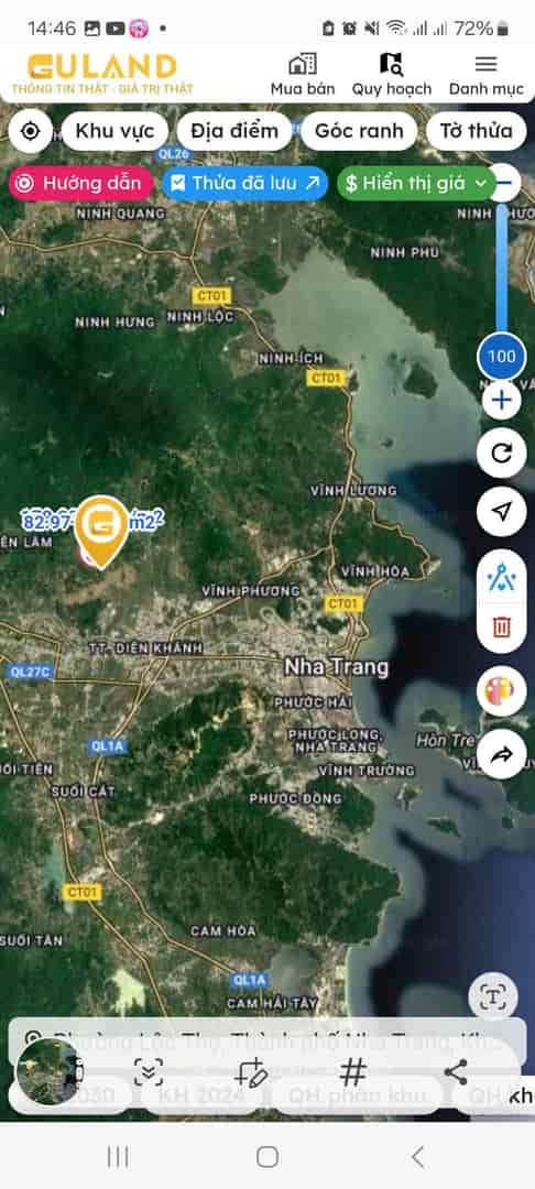 Đất đẹp, giá tốt, cần bán lô đất rẫy gần TT TP Nha Trang tại Diên Sơn, Diên Khánh, Khánh Hòa