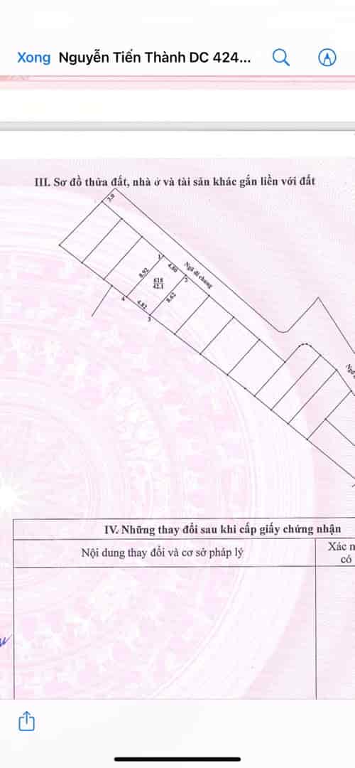 Nhỉnh 1 tỷ có ngay lô đất gần ngay TT Chúc Sơn, diện tích 42.1m2, ô tô đỗ cửa