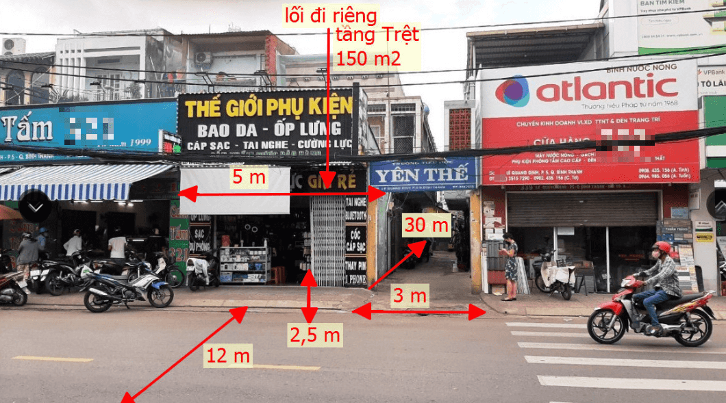 Cho thuê mặt bằng góc 2 mặt tiền Lê Quang Định, Bình Thạnh, ngang 5m