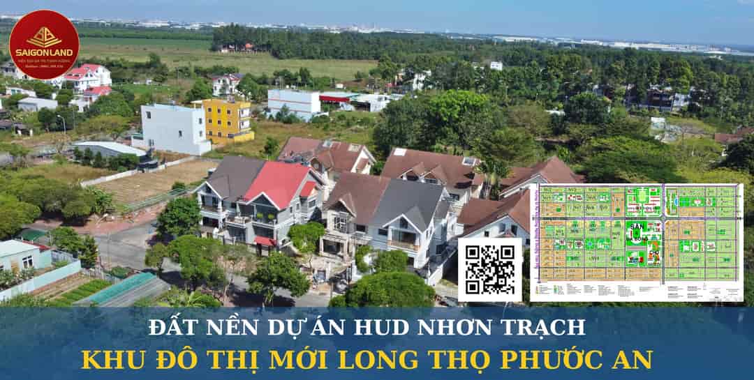 Saigonland mua bán đất dự án HUD - XDHN tại Nhơn Trạch Đồng Nai, sổ hồng riêng,