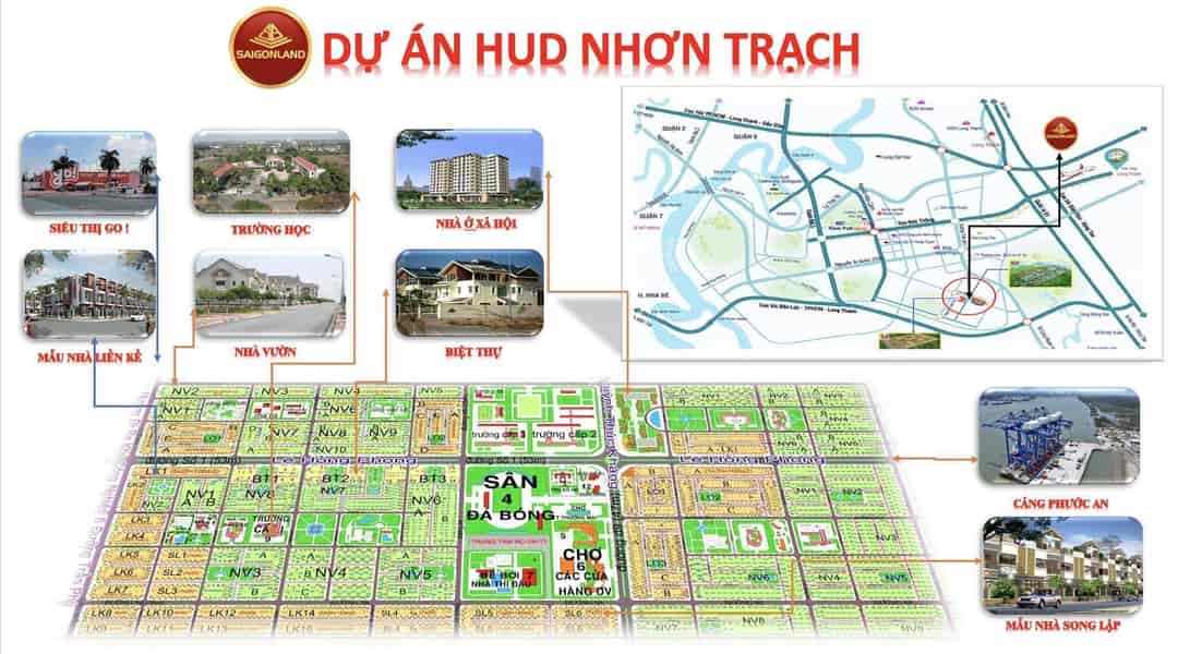 Công ty Saigonland Nhơn Trạch, mua bán đất nền KDC Long Thọ Phước An, Nhơn Trạch, Đồng Nai