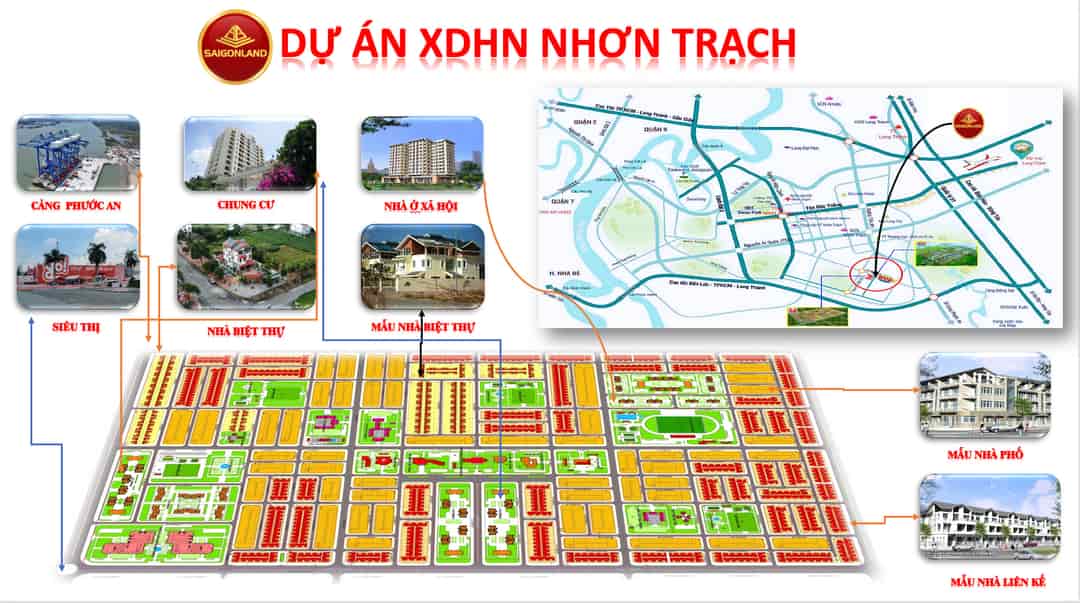 Cty Saigonland Nhơn Trạch mua bán đất nền khu đô thị mới Phước An Long Thọ Nhơn Trạch Đồng Nai.