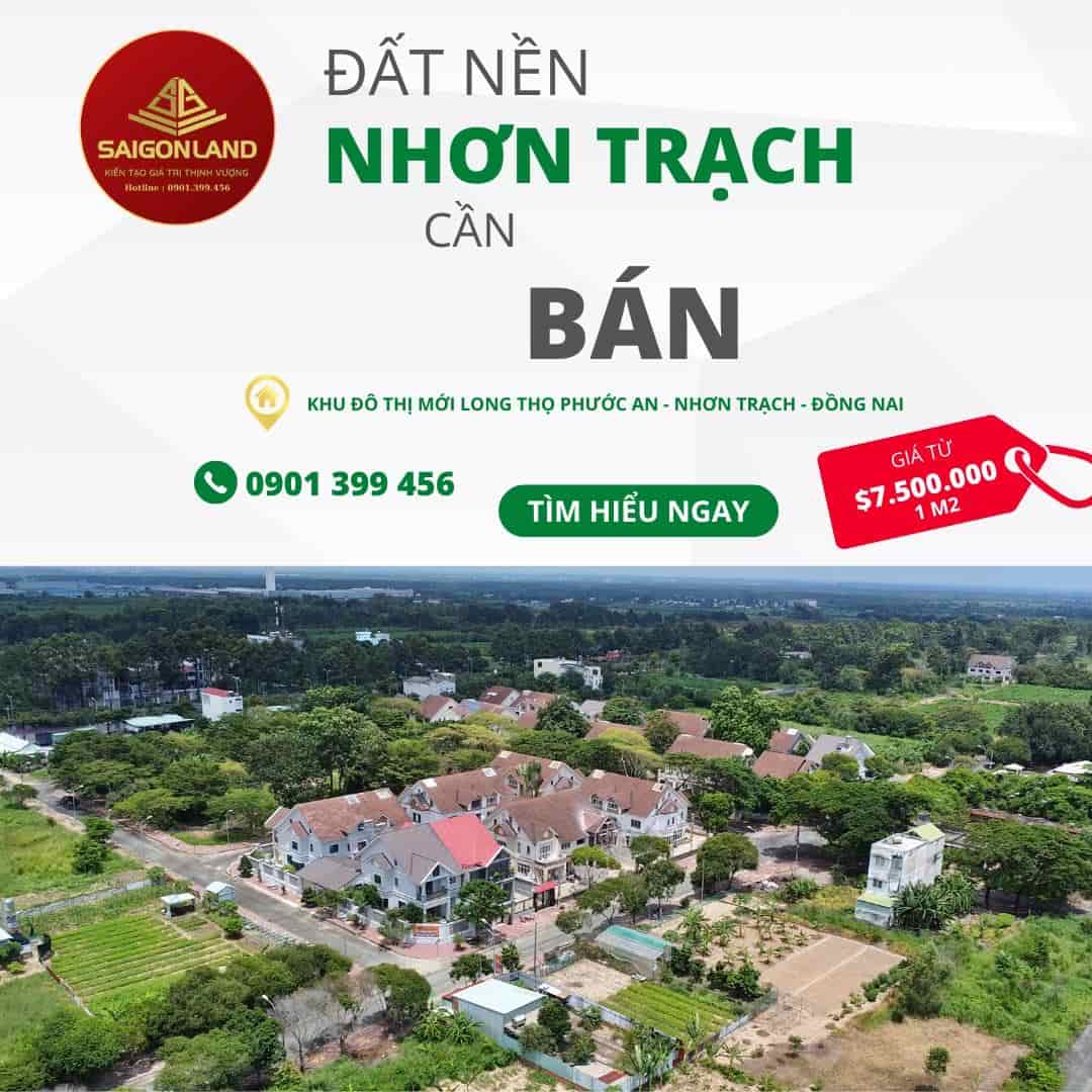 Công ty Saigonland Nhơn Trạch đất nền sổ sẵn Nhơn Trạch cửa ngõ Sân Bay Long Thành