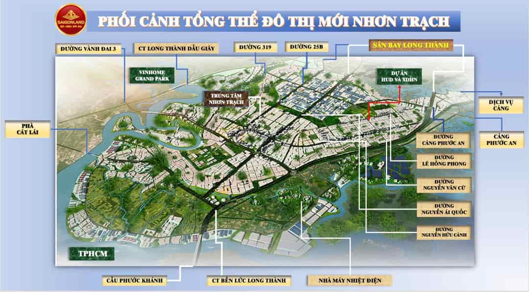 Saigonland Nhơn Trạch đất nền Nhơn Trạch đất nền sân bay Long Thành, Vùng ven TPHCM