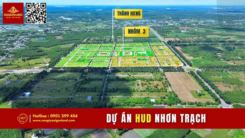 Cần bán 20 nền đất dự án HUD và XDHN sổ sẵn với giá tốt tại Nhơn Trạch Đồng Nai