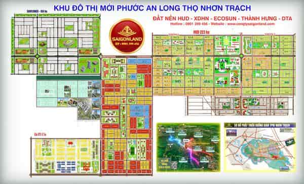 Saigonland Nhơn Trạch Cần bán 20 nền đất dự án HUD và XDHN sổ sẵn