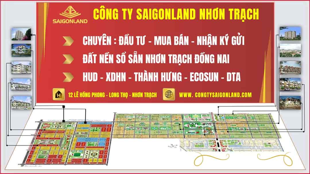 Saigonland Nhơn Trạch, nhận ký gửi mua bán BĐS Nhơn Trạch, đất nền Hud & XD Hà Nội