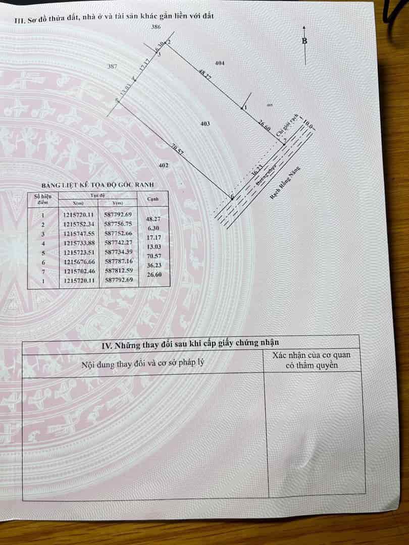 Cần tiền bán gấp lô đất, xã Tân Thạnh Tây, Củ Chi, HCM