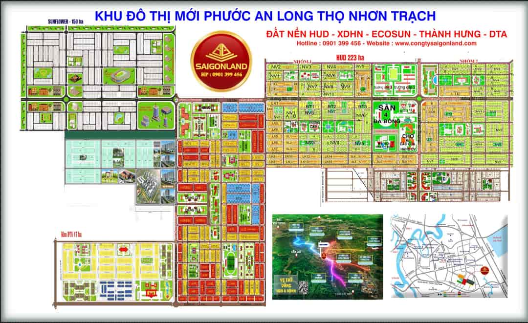 Saigonland mua nhanh bán nhanh đất nền dự án HUD và XDHN sổ sẵn  tại Nhơn Trạch Đồng Nai.