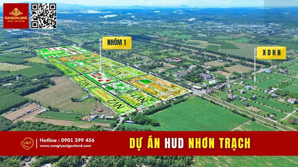 Saigonland mua nhanh bán nhanh đất nền dự án HUD và XDHN sổ sẵn  tại Nhơn Trạch Đồng Nai.