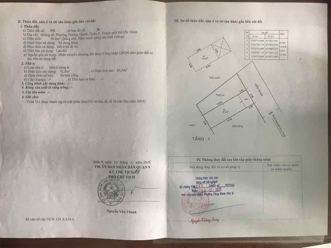 Cần bán nhà quận 9 65m2 ngay chợ Long Trường, Đông Tăng Long giá 3.17 tỷ sang sổ