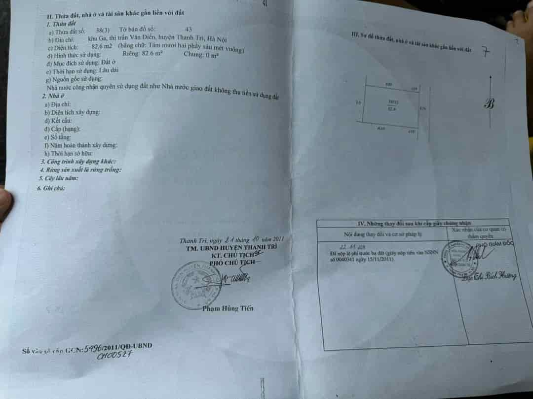 Bán nhà 4 tầng TT Văn Điển, Thanh Trì, Diện tích: 85m2, Giá bán 1x tỷ.