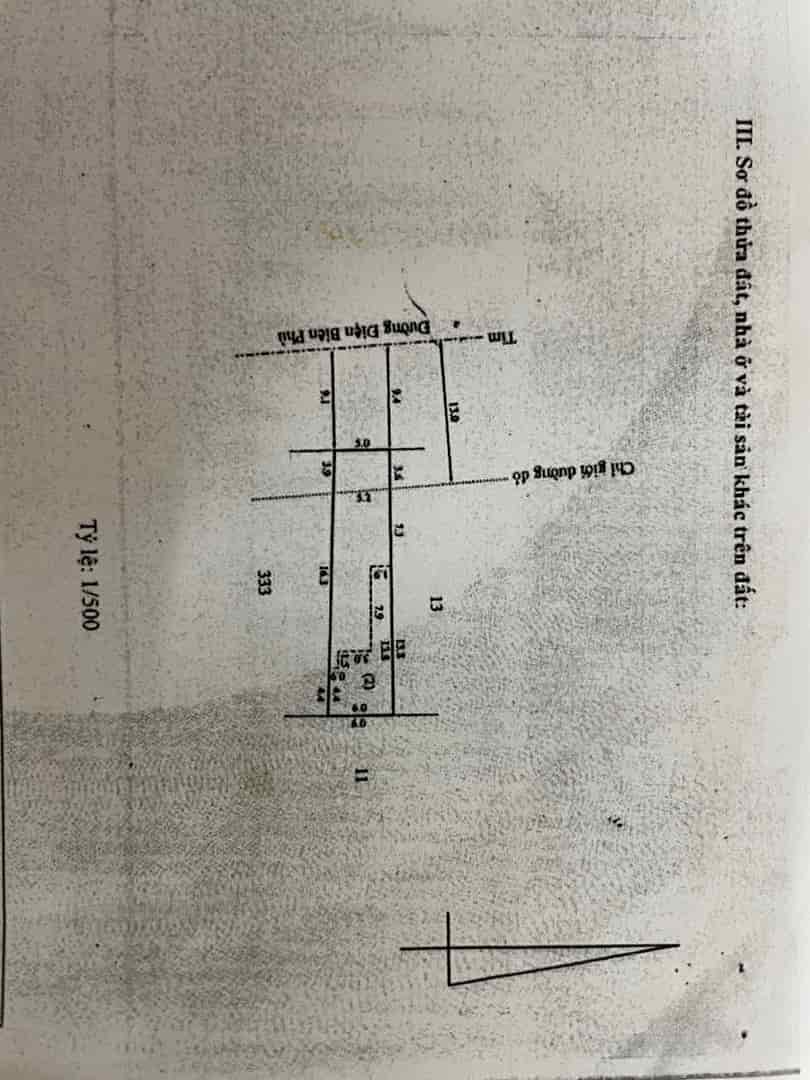 Bán mặt tiền Điện Biên Phủ, phường Trường An, Tp.Huế giá cực sốc chỉ 6x triệu/m2