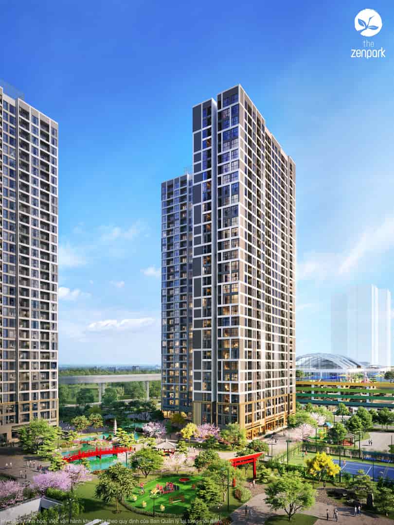 Căn chung cư đầu tư tiềm năng, căn hộ chung cư The Zenpark 2 pn, 65m2