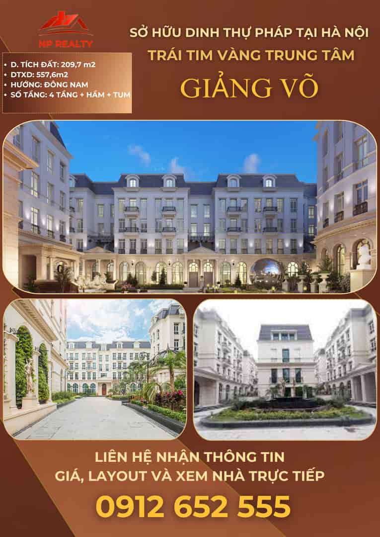 Cần bán dinh thự hàng hiệu Grandeur Palace Giảng Võ, Dinh thự Pháp giữa lòng Hà Nội