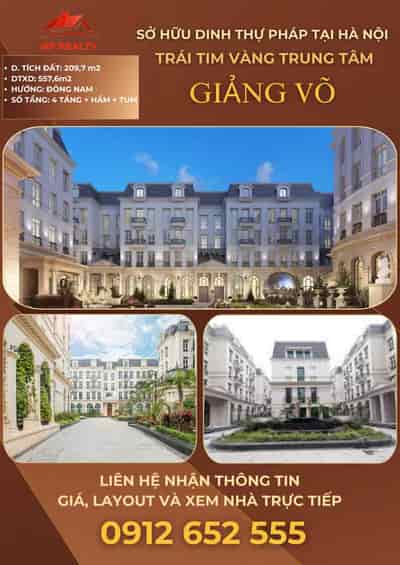 Chính chủ cần bán dinh thự Grandeur Palace 210m2, 138B phố Giảng Võ, trung tâm Hà Nội.