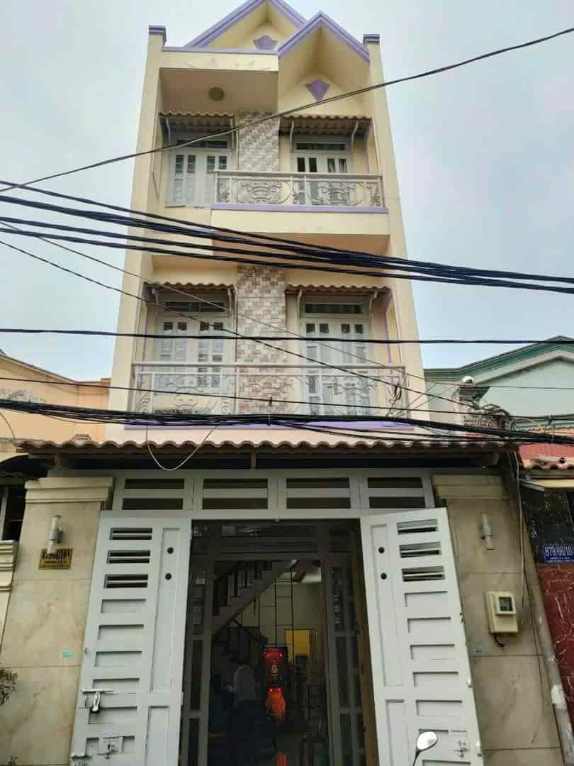 Bán nhà 3 tầng hẻm 879 Hương Lộ 2 quận Bình Tân, ô tô đậu trước nhà 24/7