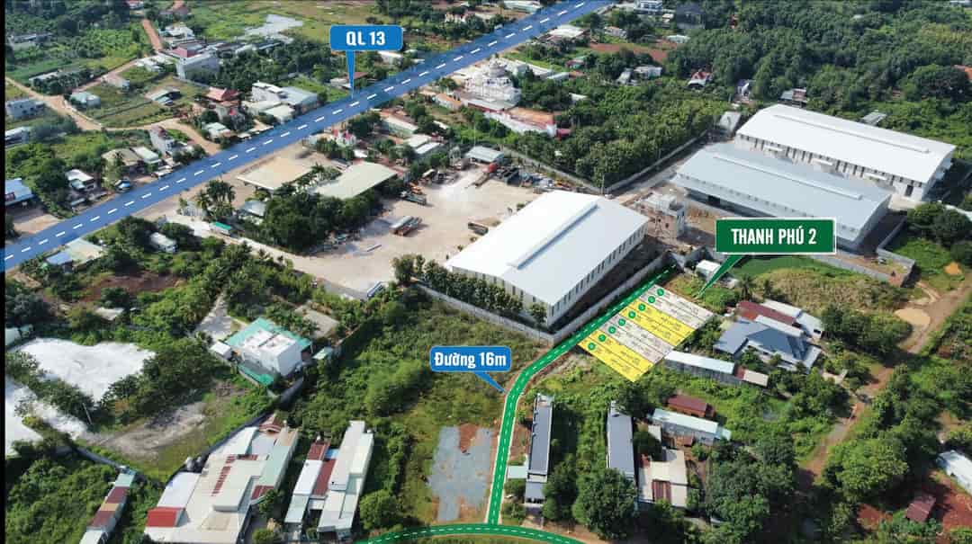 Duy nhất 2 lô 10x25m, 250m2, mặt tiền QL13 vào 50m, cty sản xuất 10.000m2 trước đất, dân đông như SG