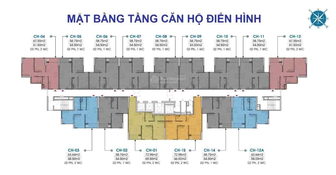 10 suất ưu đãi căn hộ cao cấp 54m2 trực tiếp CĐT Trust City giá hơn 1.7 tỷ