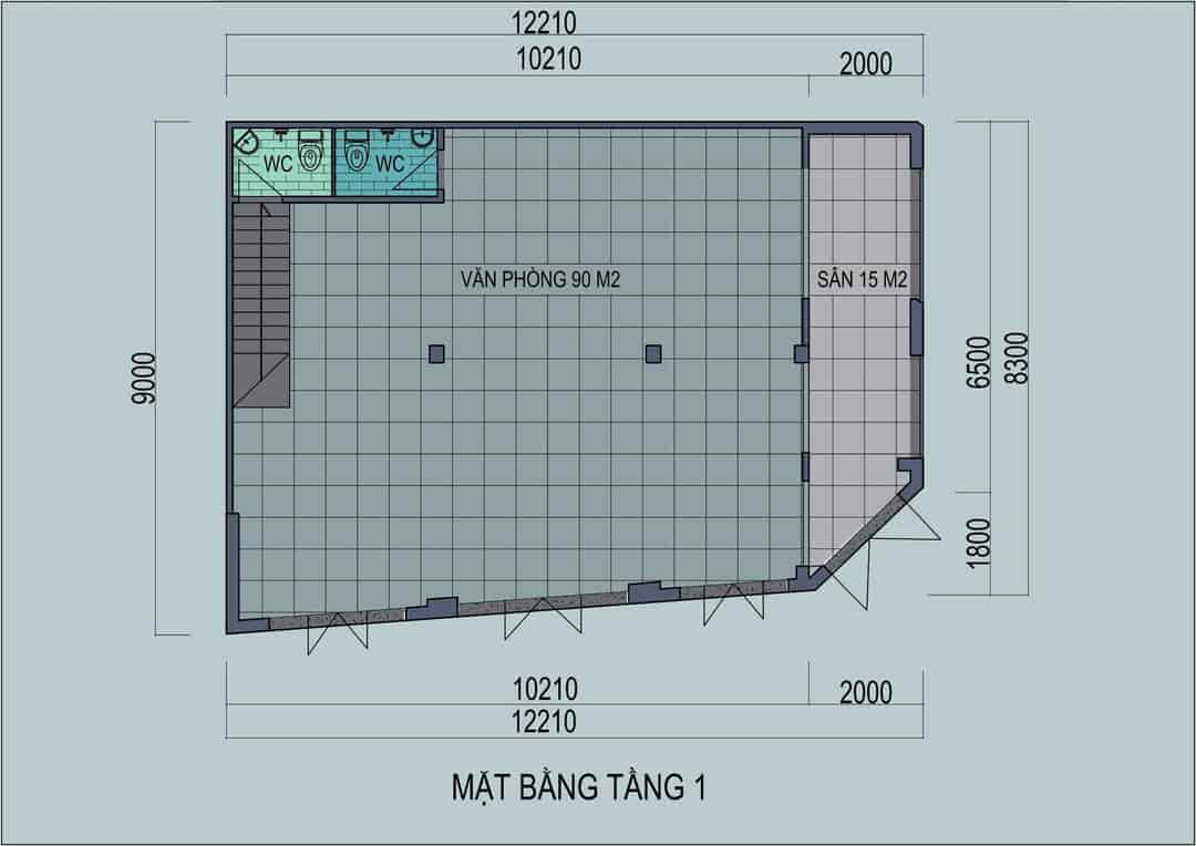 Cho thuê dài hạn văn phòng tại Việt Hưng, Long Biên, nhà 2 tầng 180m2 DTSD, mặt tiền 12m, đường 3 ô tô tránh.