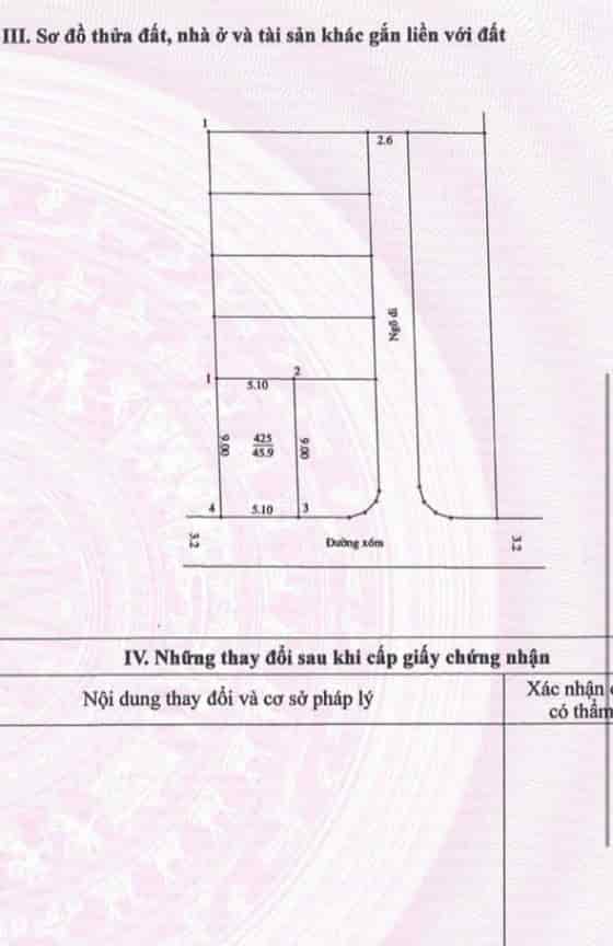 Lô đất 46m2, giá đầu tư nhỉnh 1 tỷ, tk1, ô tô vào đất, xã Ngọc Hoà, Chương Mỹ