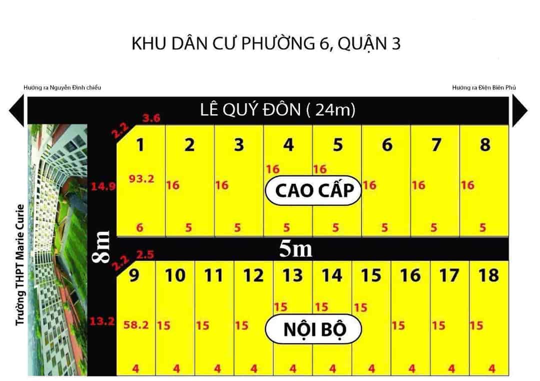 Chính chủ gửi bán lô đất 60m2 giá 2 tỷ 350 triệu đường Lê Quý Đôn, phường Võ Thị Sáu, quận 3.