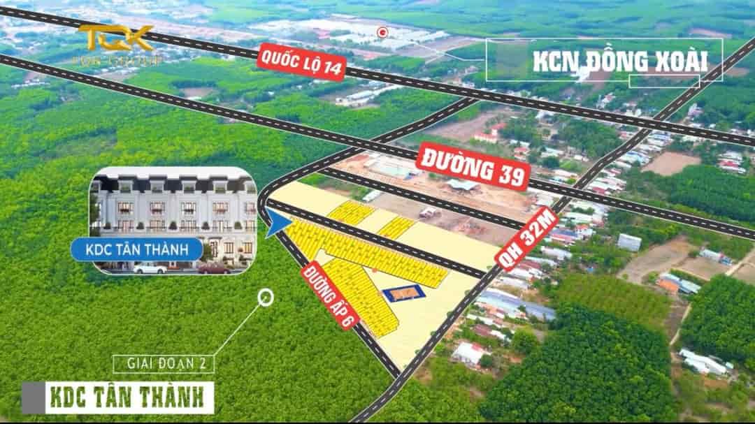 Đất nền KDC Tân Thành, Tp. Đồng Xoài giá chỉ từ 348 triệu