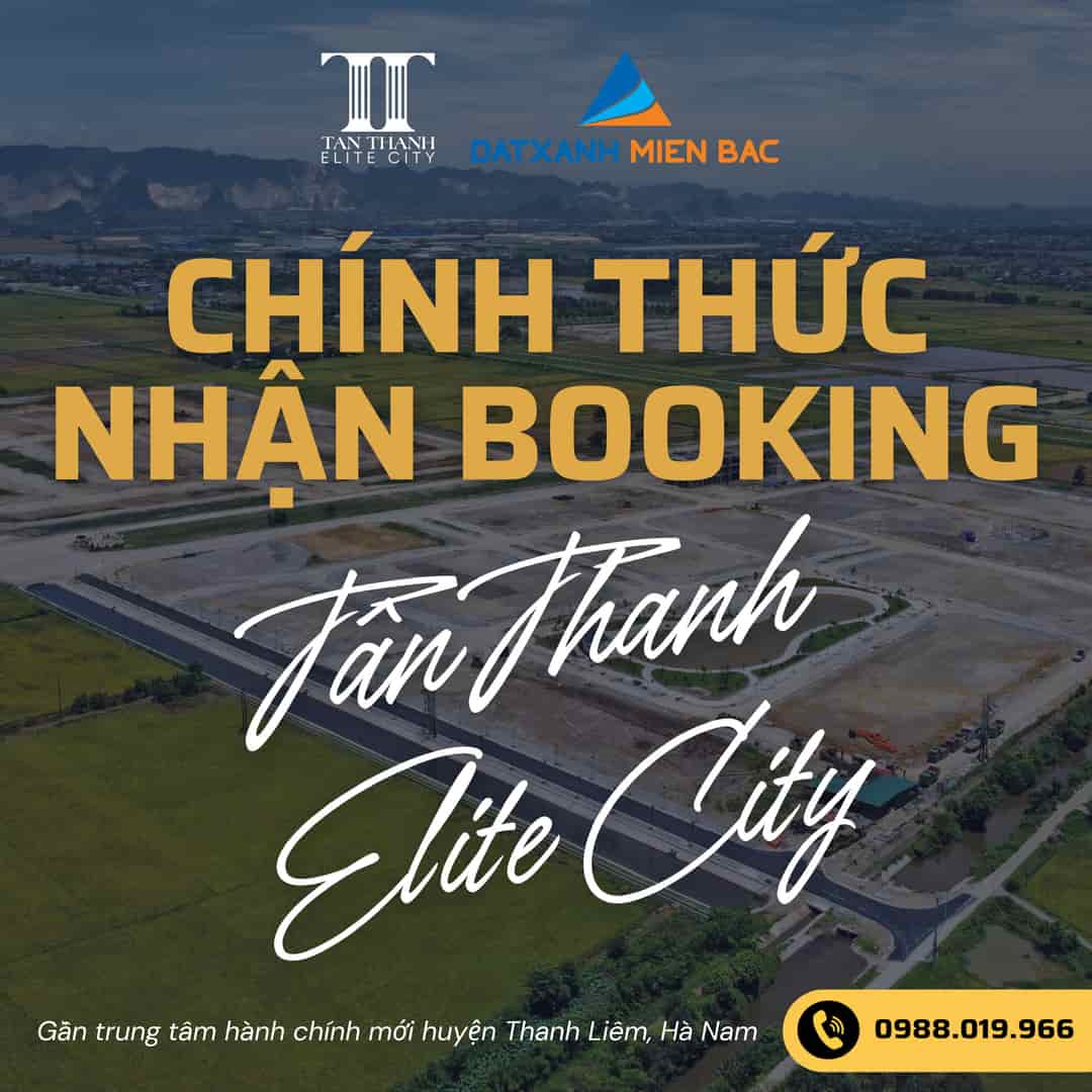 Bán đất khu đô thị Tân Thanh Elite City huyện Thanh Liêm, Hà Nam