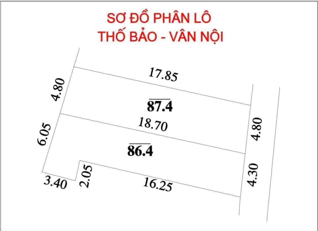 Bán đất Vân Trì, Đông Anh, 50m ra bìa làng, đường thông ô tô vào đất, 86m, nhỉnh 3 tỷ