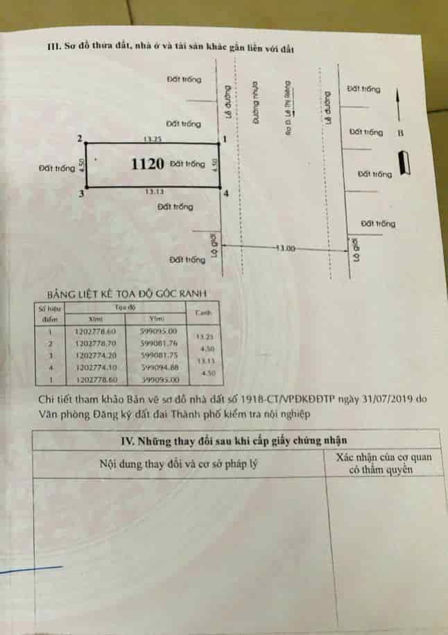 Bán lô đất (4,5x13.5) Lê Thị Riêng, khu phân lô 10m, Thới An, q12, giá rẻ 3.98 tỷ