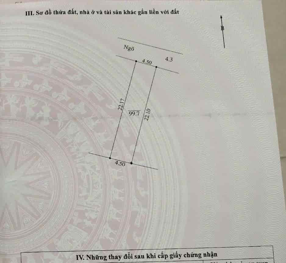 Cc gửi bán 99,7m dất full đông nam CM- HN  đường ô tô giá nhỉnh tỷ