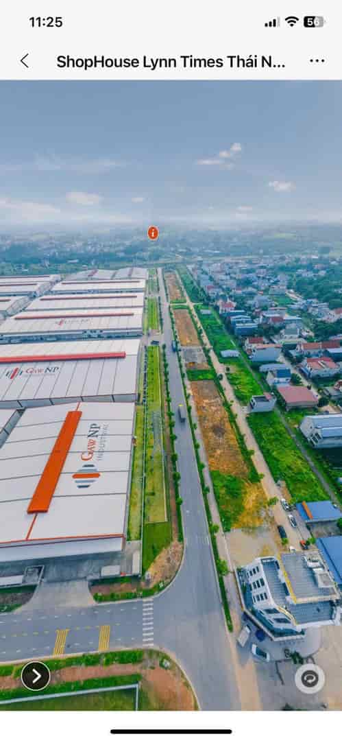 Dãy đất nền 2 mặt tiền trước cổng KCN Sam Sung, Yên Bình, diện tích 108m2, là đất sau đấu giá của nhà