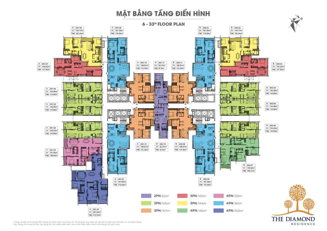 20 suất vào tên trực tiếp căn hộ BRG Lê Văn Lương, diện tích 145m2, 151m2, 161m2