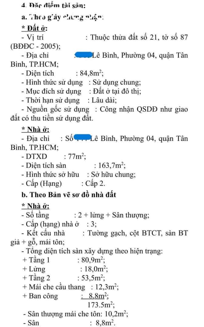 Quá rẻ có 1.0.2, 2MT Lê Bình, P4 Quận Tân Bình 85m2 giá chỉ 9.9 tỷ