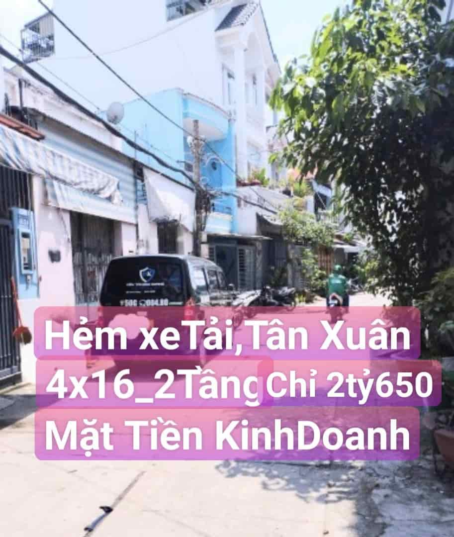 Đường xe tải, chỉ 2.65 tỷ, 64m2, 2 tầng, vừa ở vừa kinh doanh, Trung Mỹ, Tân Xuân, Hóc Môn